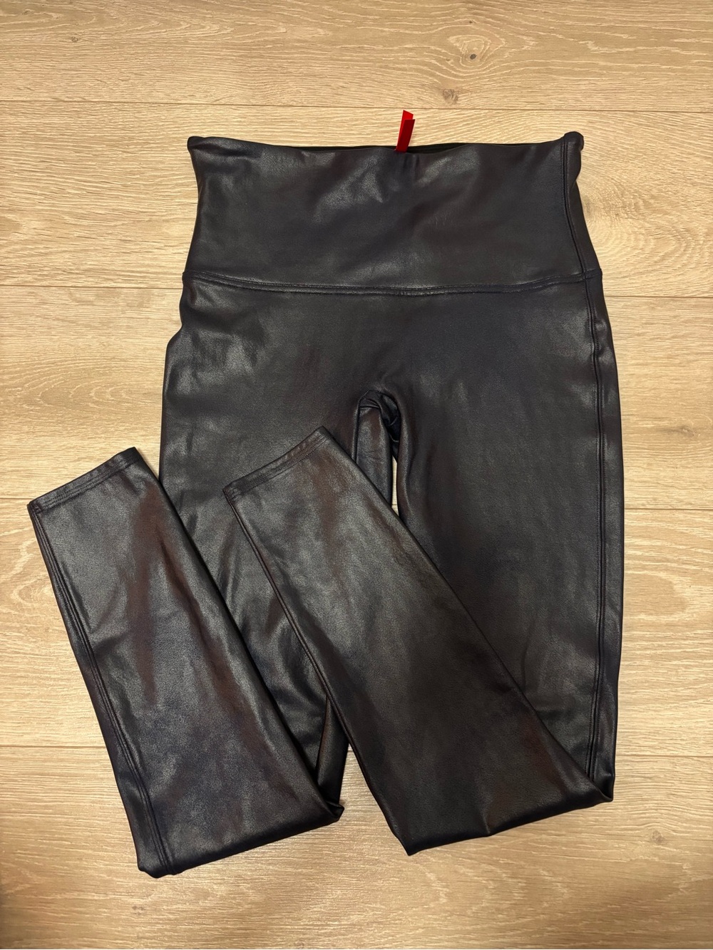 Spanx High-Waist Faux Leather Leggings - Night Navy